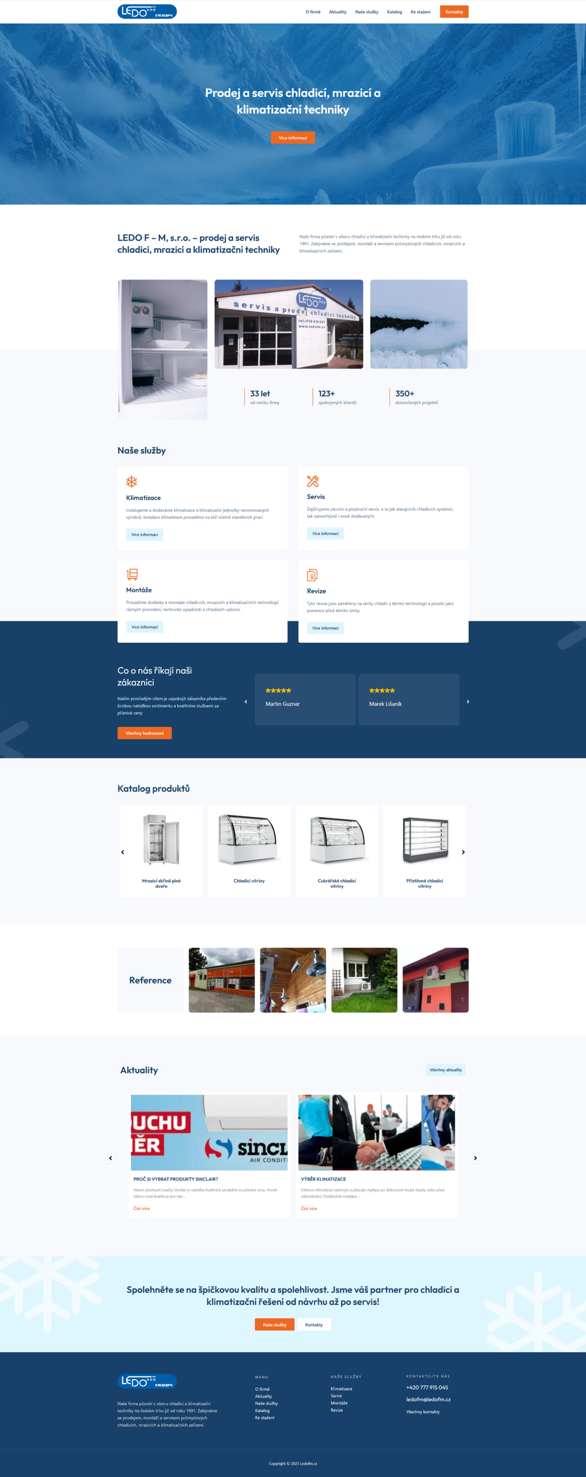 Prodej a servis chladicí, mrazicí a klimatizační techniky Ledofm.cz.cz