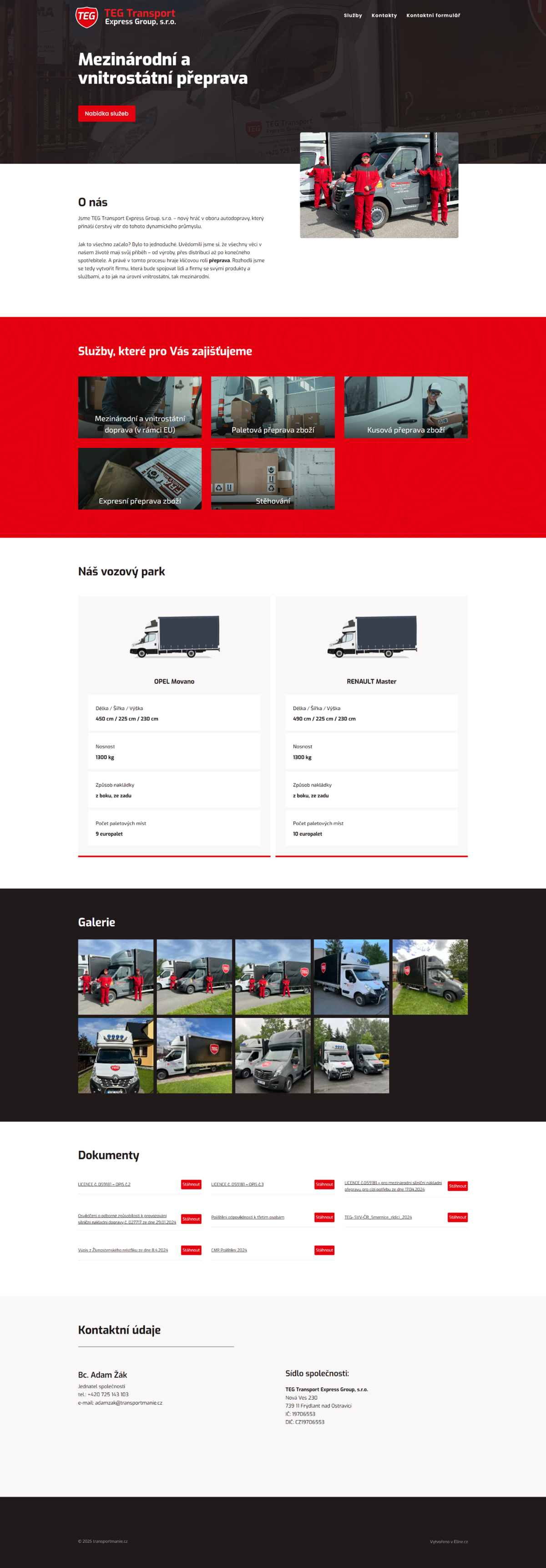 TEG transport - Mezinárodní a vnitrostátní přeprava.cz